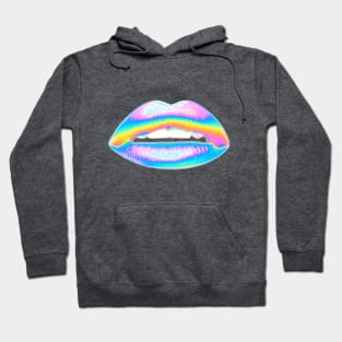 New Holographic Lips on Pink Hoodie